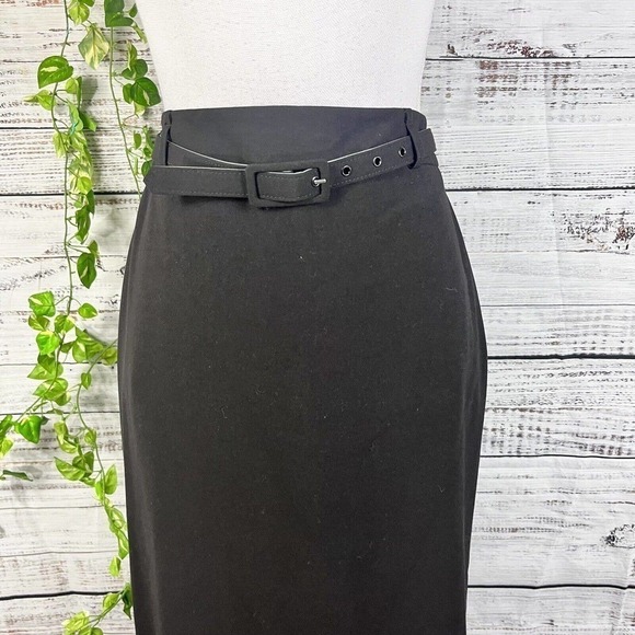 JM Collection Tummy Control Skirt sz 10 Black Classic Straight Pencil Knee Slim - Picture 3 of 12